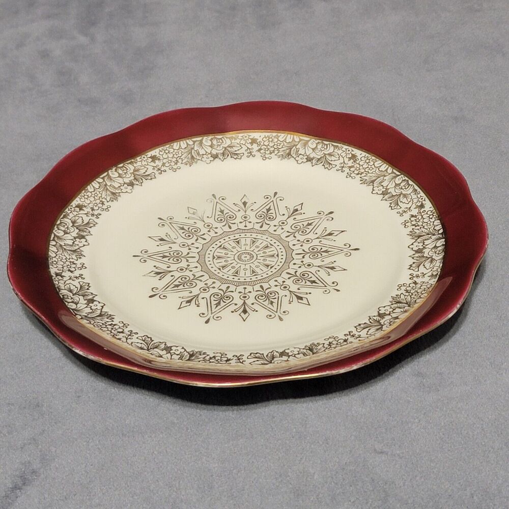 Vintage Vohenstrauss Johann Seltmann Gold Rim Plate Made in Bavaria